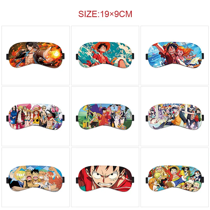 One Piece Inspired Hot & Cold Compress Sleep Mask – Reusable Gel Bead Eye Mask with Blackout Design, Cute Cartoon Blindfold for Travel, Eye Strain & Puffy Eyes Relief